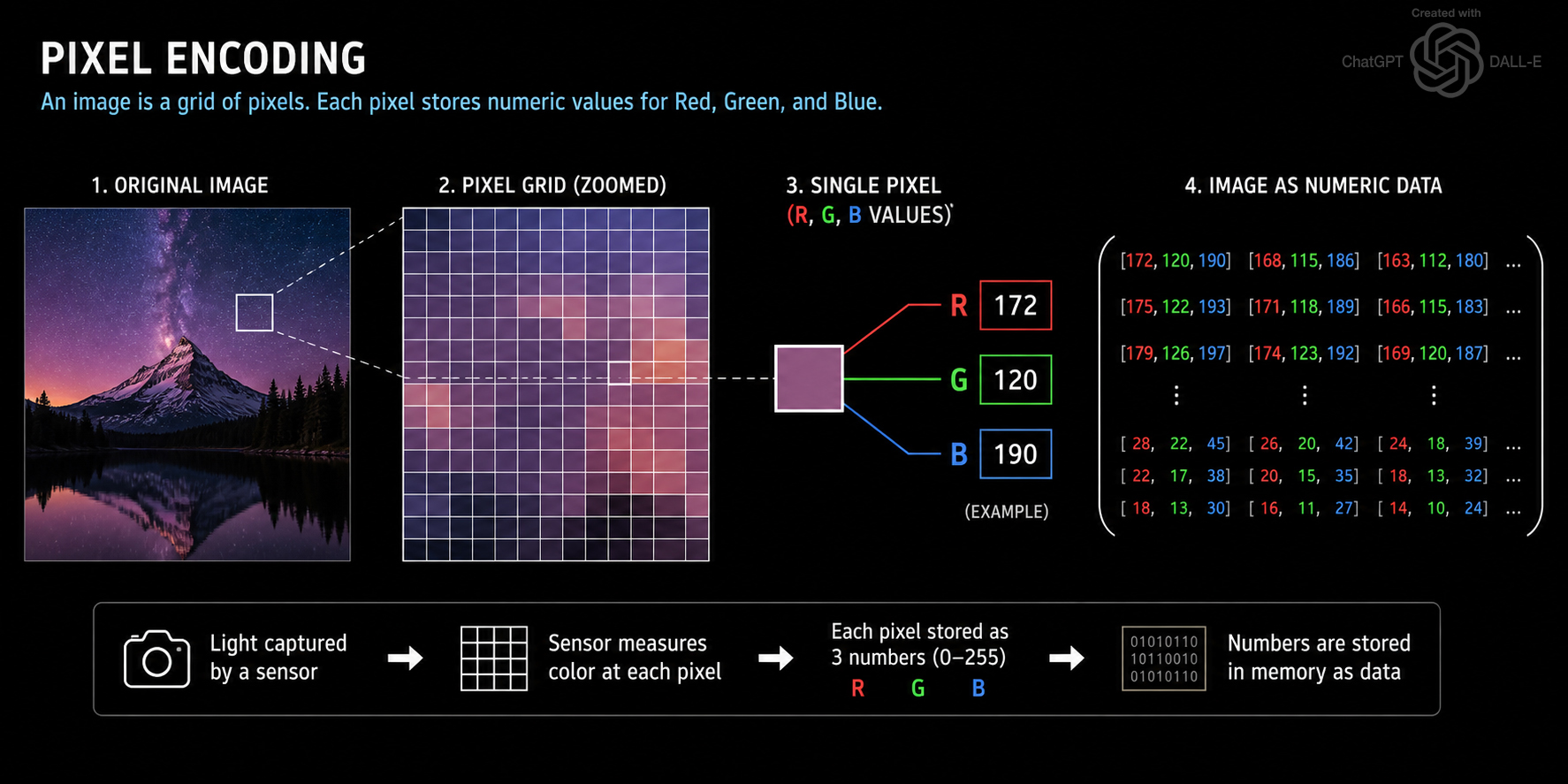 Pixel encoding diagram